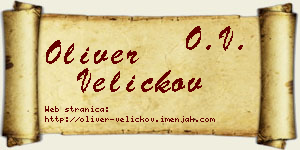 Oliver Veličkov vizit kartica